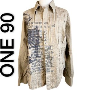 One-90 Button Down Casual Shirt (M)